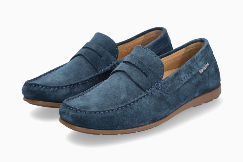 mephisto blue penny loafers 5133472_2